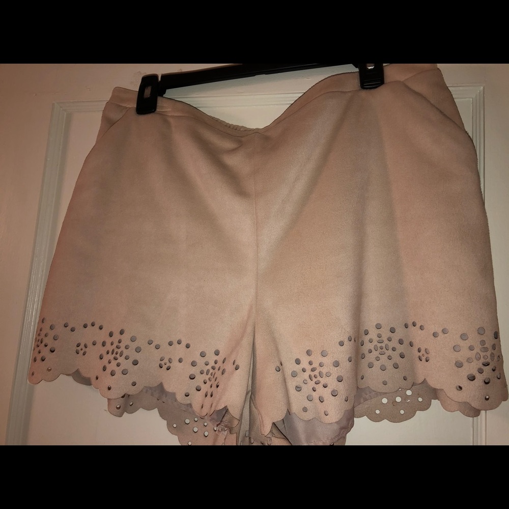 Faux Suede Dress Shorts